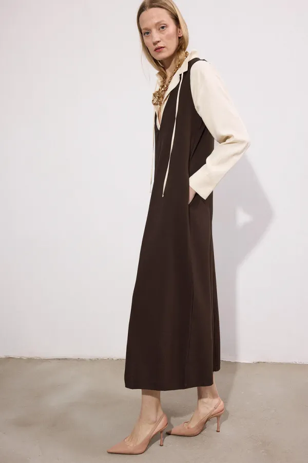 Gilet en crêpe à col en V