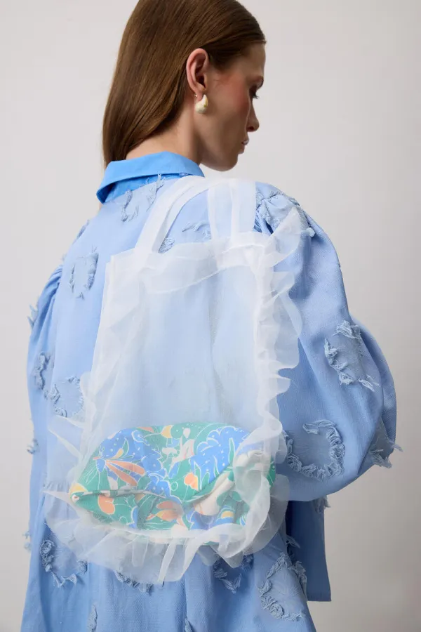 RUFFLED ORGANZA BAG