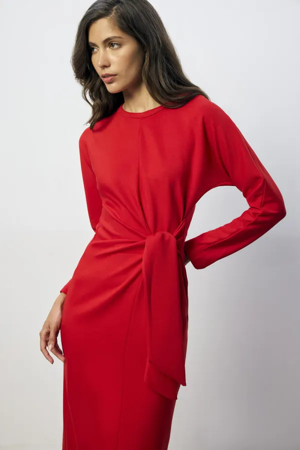 BAĞLAMALI ÇELİK ÖRME ELBİSE