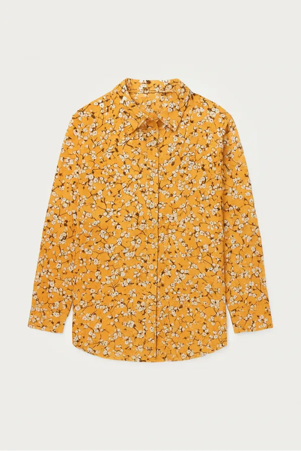 CHEMISE EN COTON À MOTIFS FLORAUX