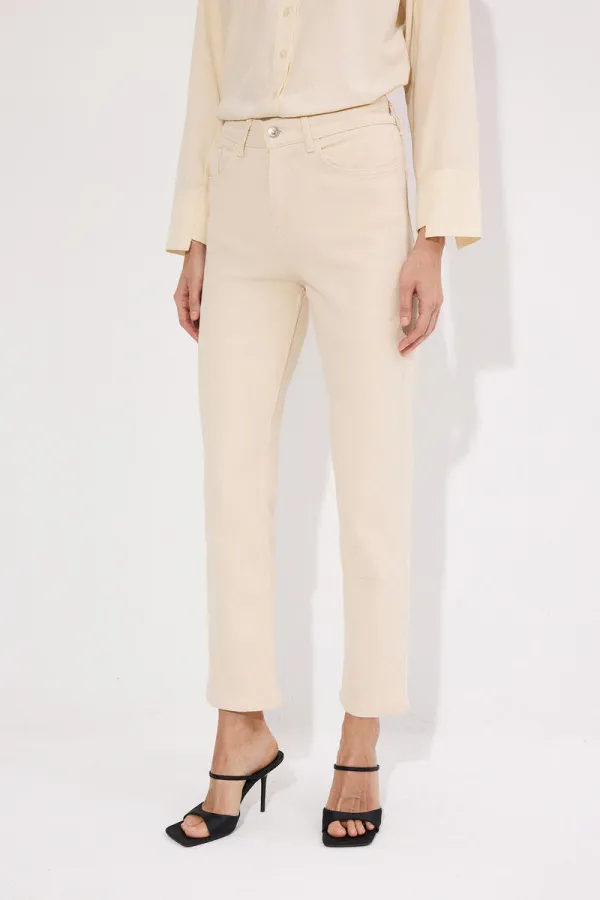 ELASTİK BEL DENİM PANTOLON