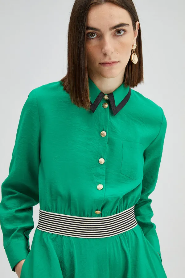 ELASTIC WAIST CUP DRESS