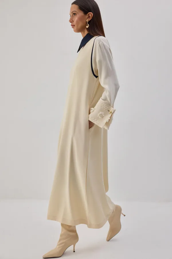 SHIRT COLLAR CREPE VEST SHIRT COLLAR CREPE VEST