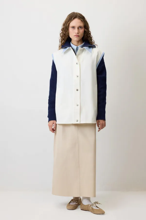 BÜZGÜLÜ GABARDİN YELEK