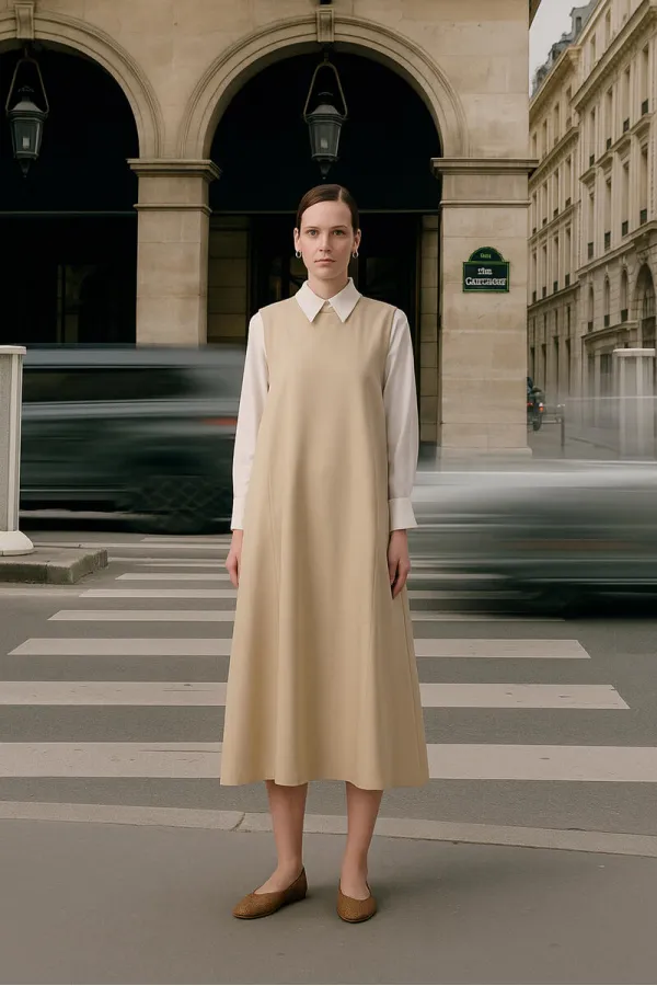 Gilet oversize froncé