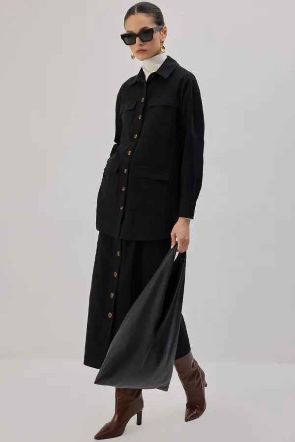 GABARDINE SHIRT WITH CARGO POCKETS GABARDINE SHIRT WITH CARGO POCKETS