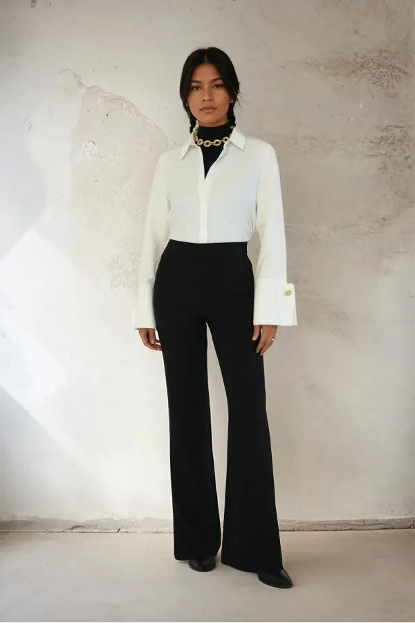 SLIT DETAIL CREPE PANTS SLIT DETAIL CREPE PANTS