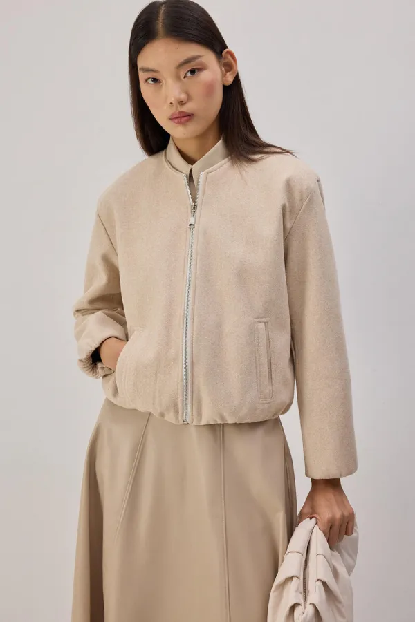 VESTE BOMBER EN CACHEMIRE