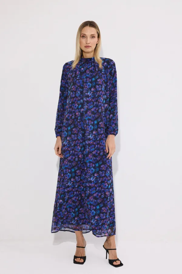 ROBE EN CHIFFON À MOTIFS