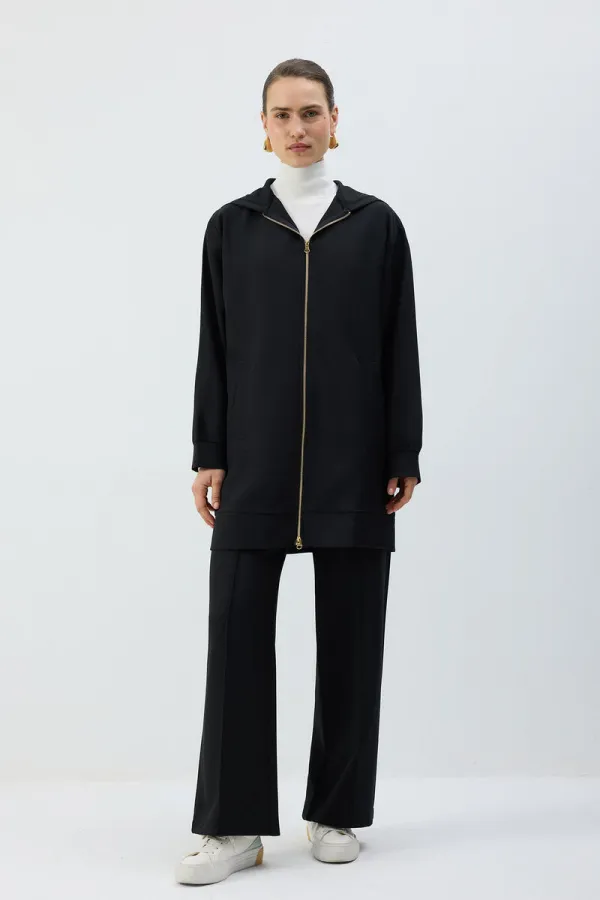 ZIPPED HOODED JACKET