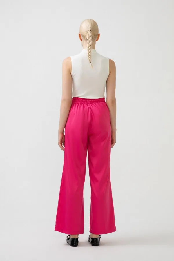 WIDE LEG SATEN PANTOLON