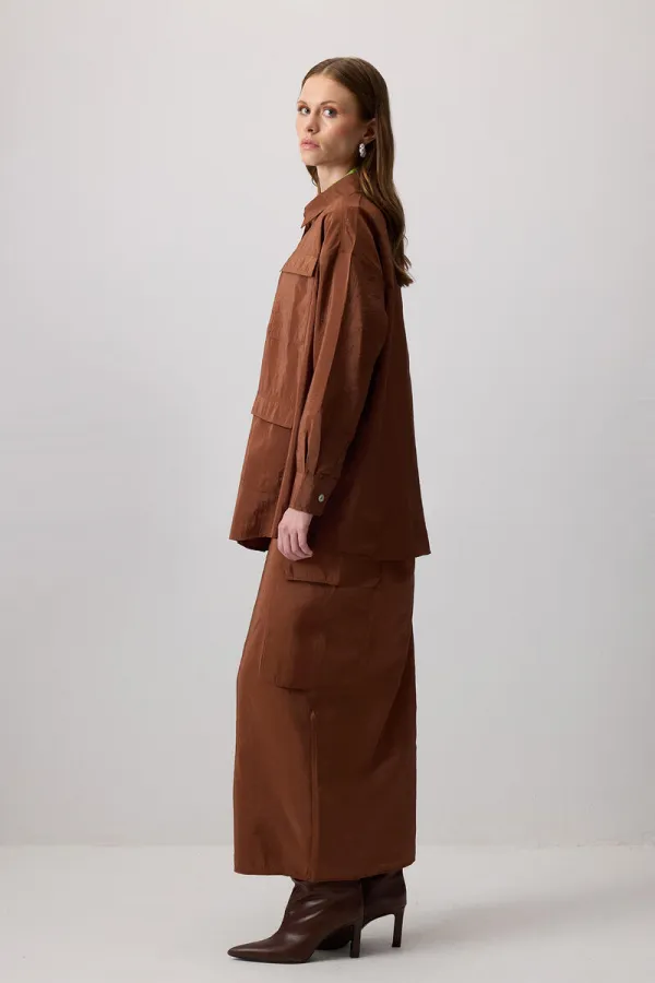 CEP DETAYLI KUPRA CEKET