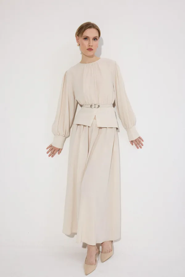 KEMER DETAYLI TUNİK ETEK TAKIM