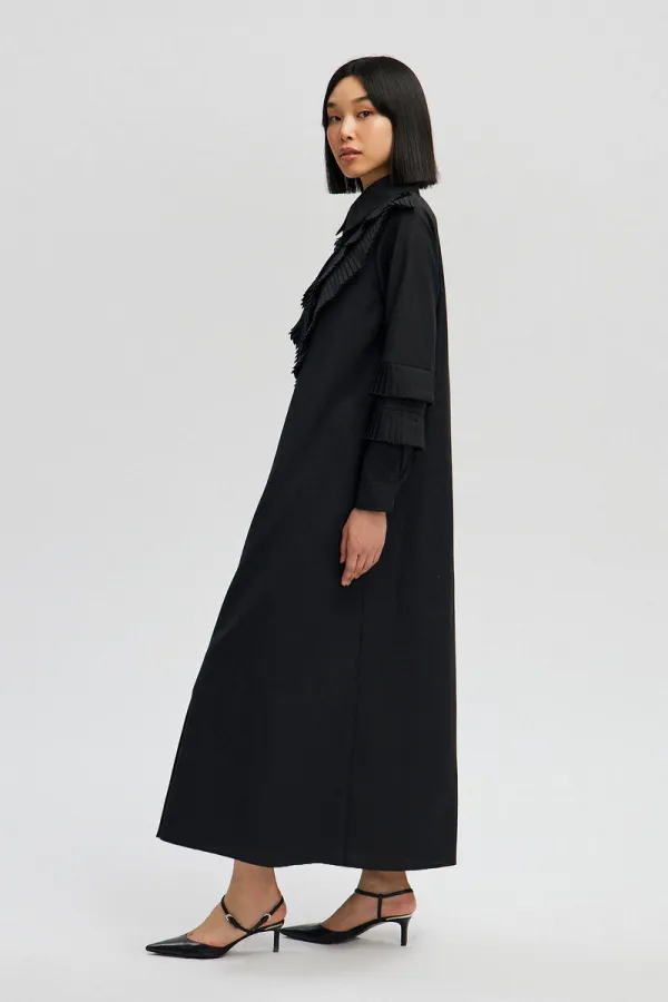 PLEATED SHIRT DRESS PLEATED SHIRT DRESS