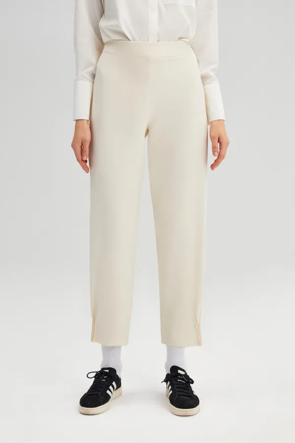 RIBBED CREPE PANTS