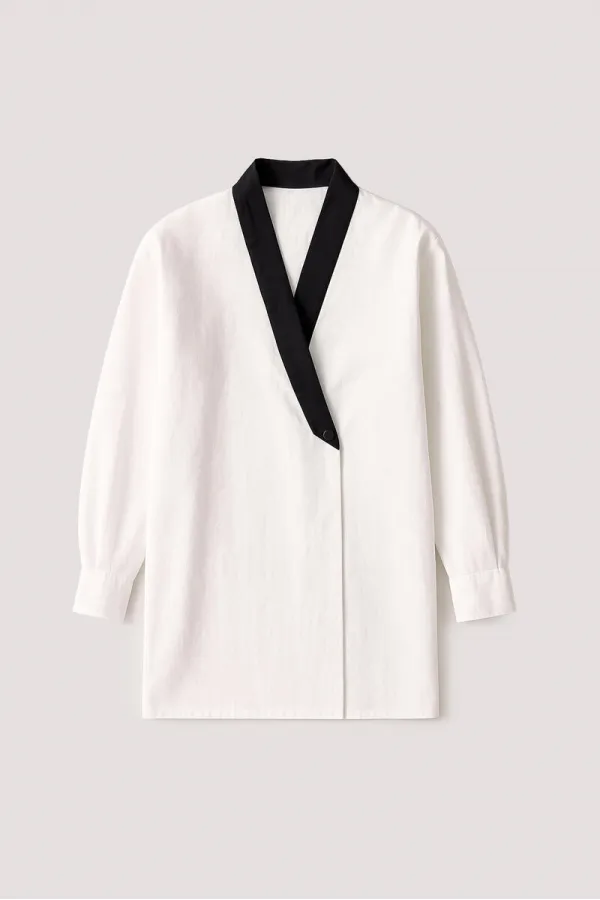 CROSS-BREASTED BREAST KIMONO
