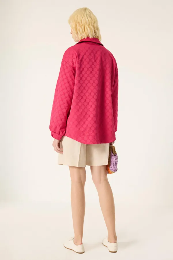 BLOQUE BOMBER EN JACQUARD FIN