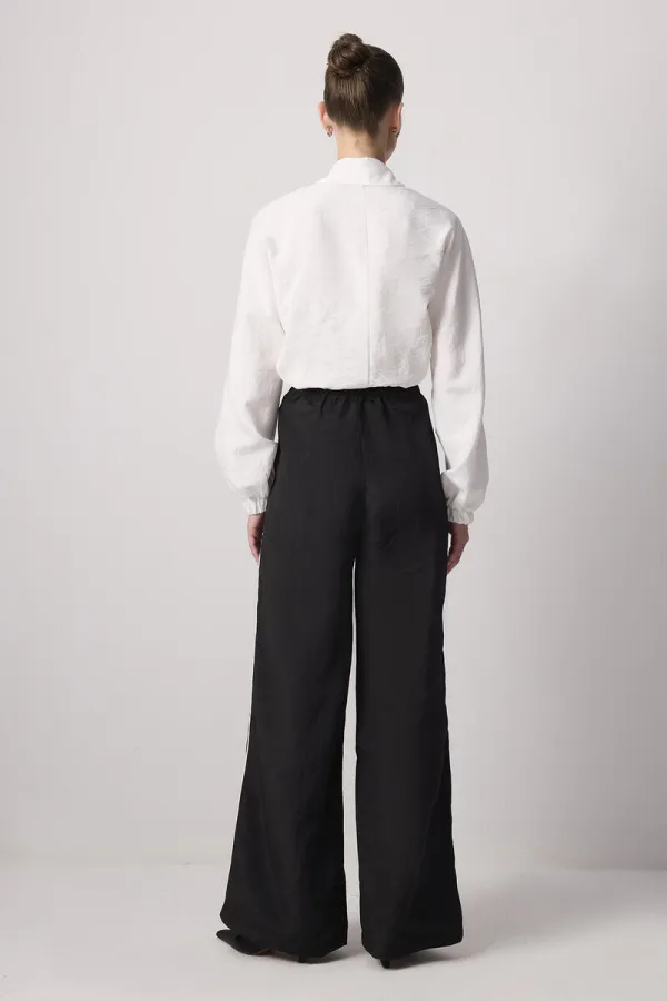 KONTRAST BİYELİ KUPRA PANTOLON