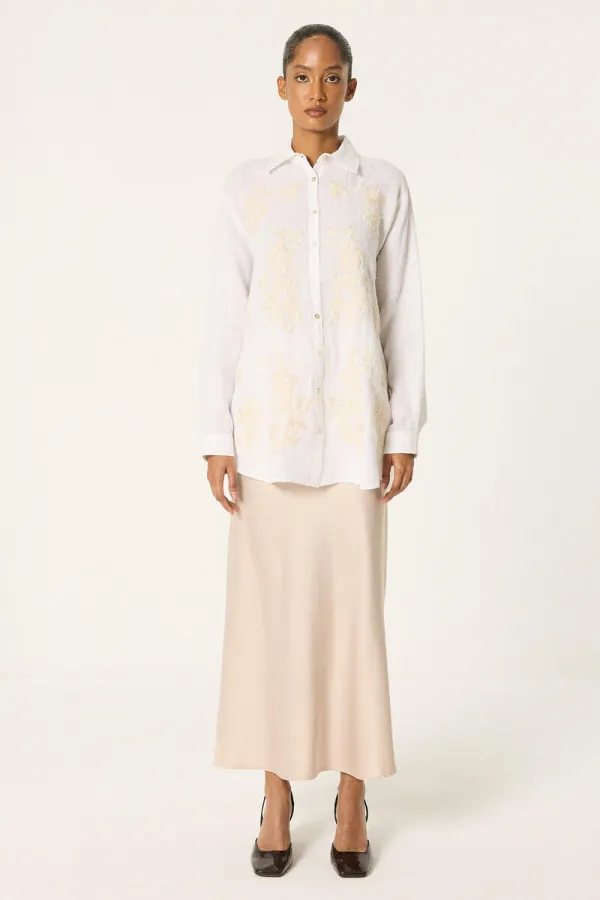 EMBROIDERED LINEN SHIRT EMBROIDERED LINEN SHIRT