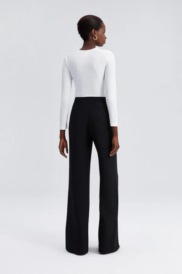 DRAPED SNAP-BUTTON BODYSUIT