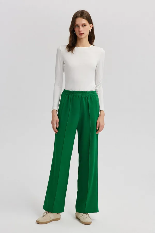 NERVÜRLÜ KREP PANTOLON