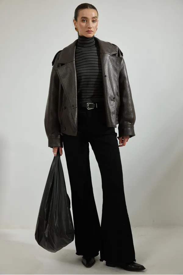 ÇİZGİLİ BOĞAZLI TRİKO KAZAK