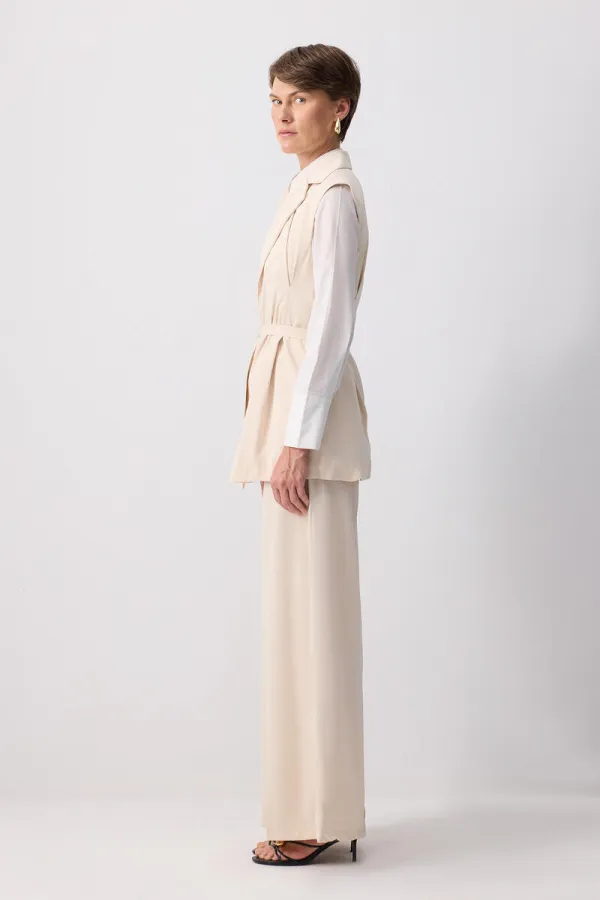 PİLELİ KRUVAZE YELEK PANTOLON TAKIM