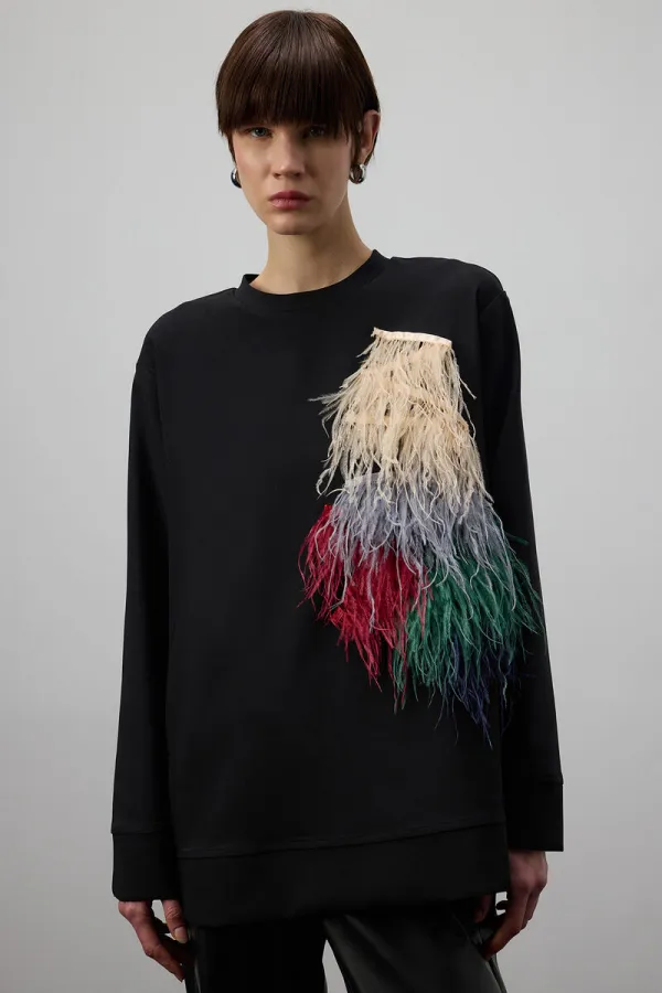 OVERSIZE TÜYLÜ TUNİK