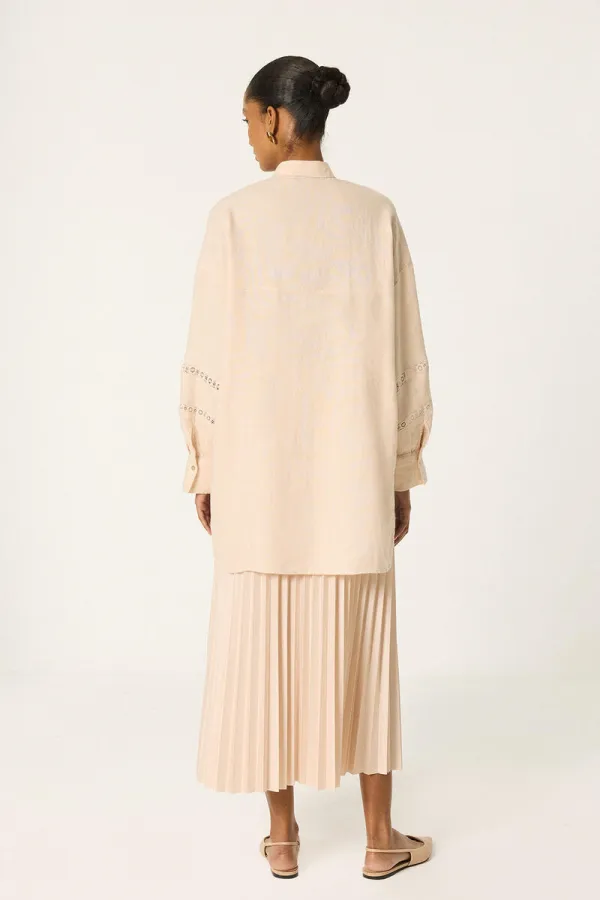 EMBROIDERED LINEN SHIRT