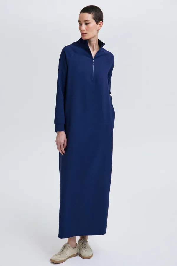 STAND-NECK CREPE DRESS STAND-NECK CREPE DRESS