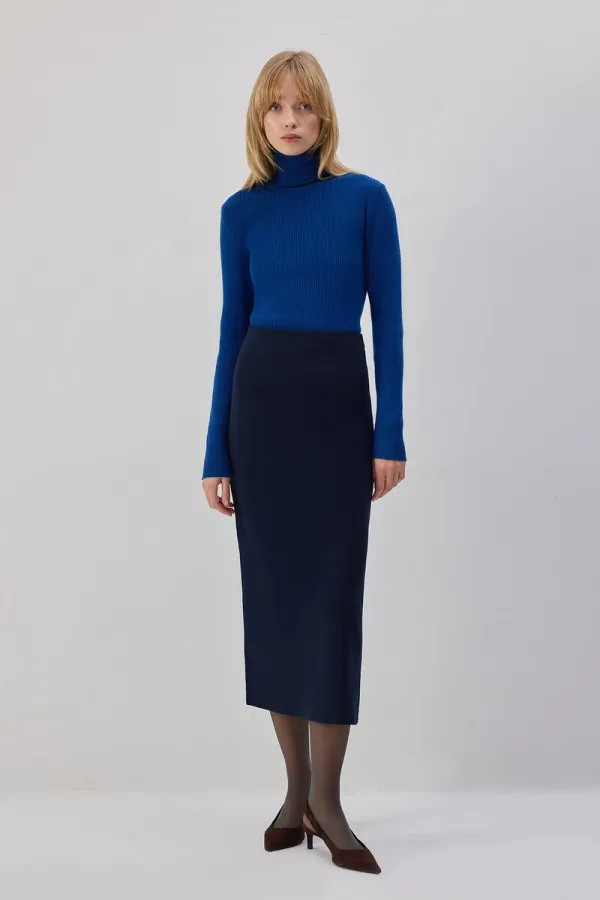 BELİ LASTİKLİ ÖRME ETEK