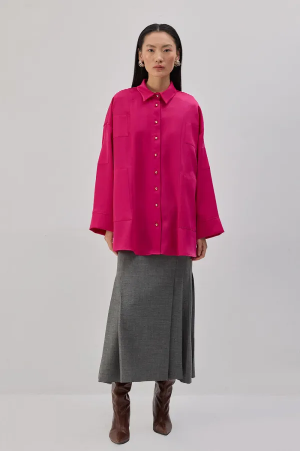 OVERSIZE SATIN SHIRT OVERSIZE SATIN SHIRT