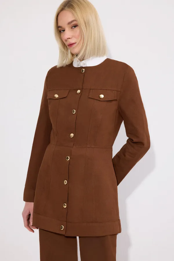 VESTE EN GABARDINE COUPE SLIM