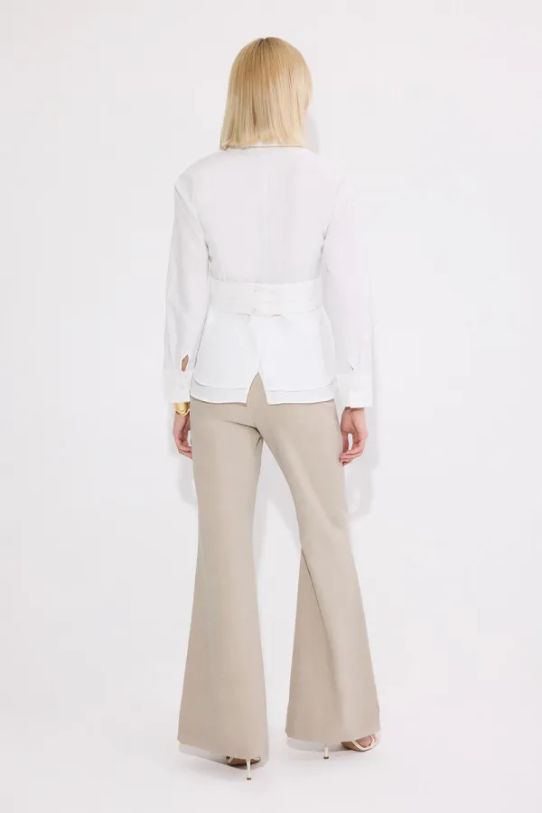 CHEMISE AVEC CEINTURE À LA TAILLE