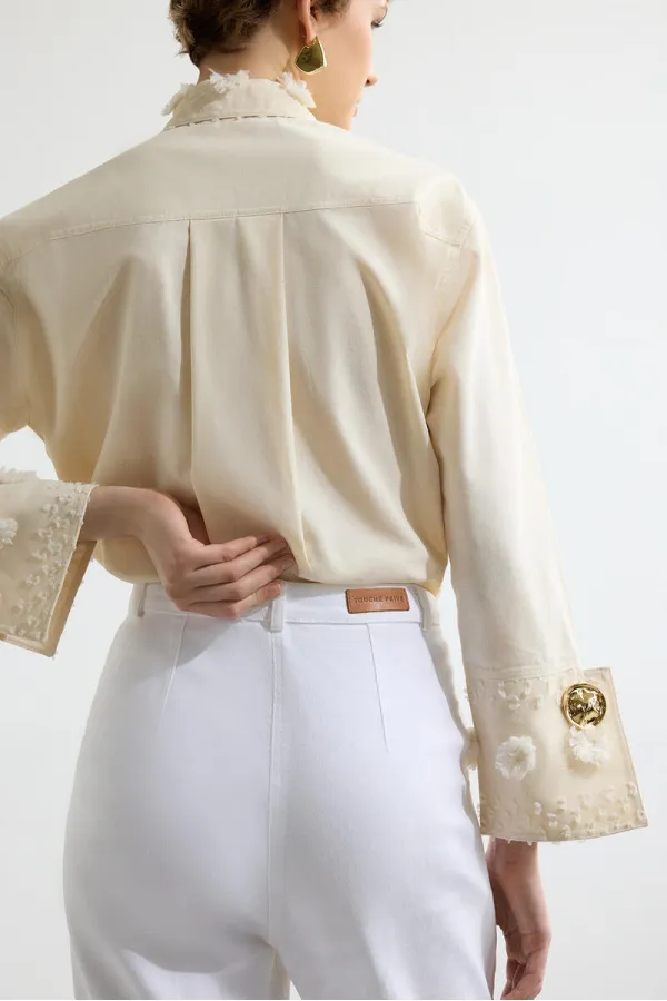 FLORAL LACE VISCOSE SHIRT