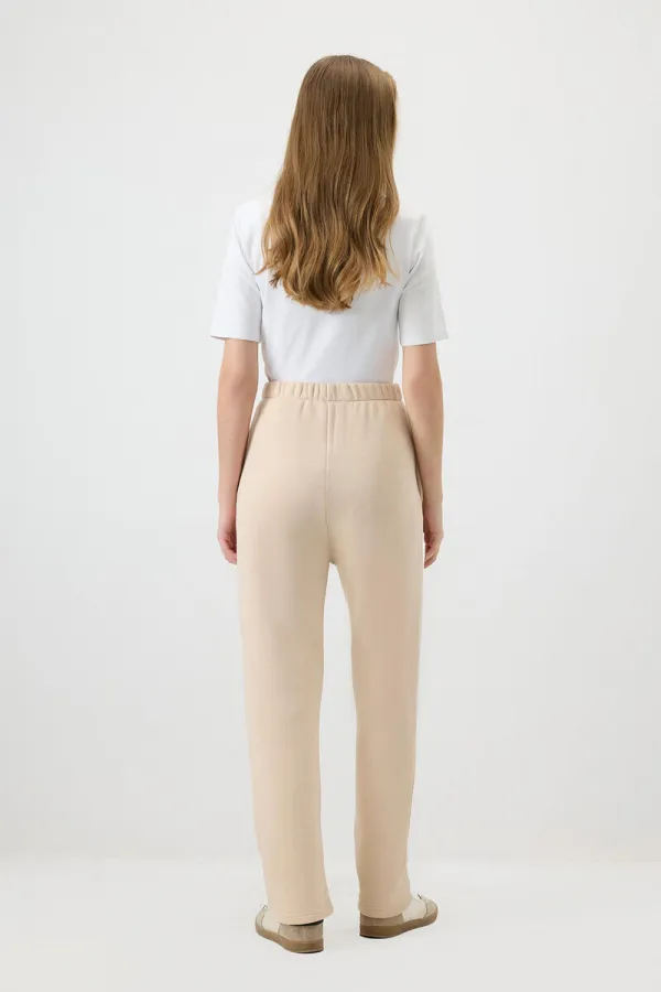 KNITTED PANTS WITH ELASTIC WAISTBAND