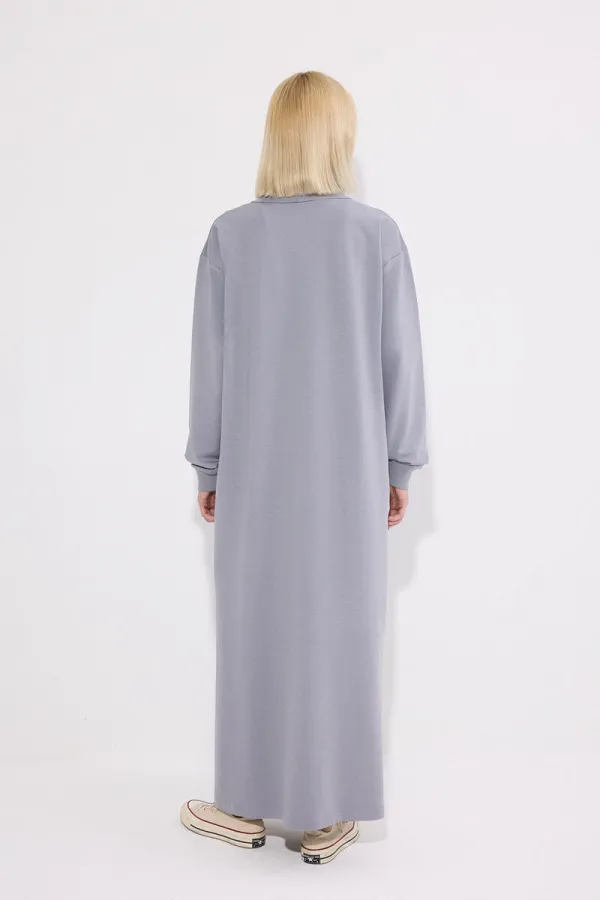 DİK YAKA ÖRME ELBİSE