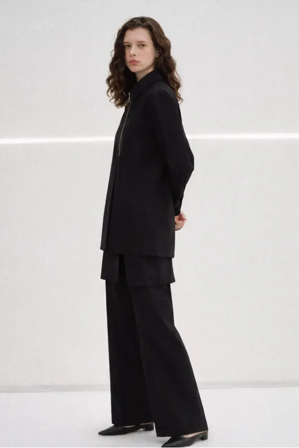 PADDED COLLAR SHIRT TUNIC