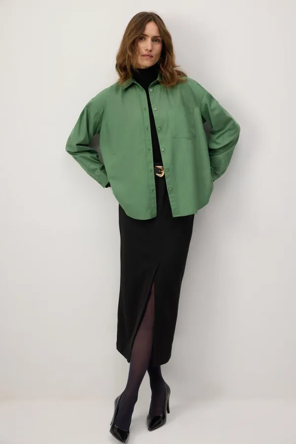 TEK CEPLİ OVERSIZE GÖMLEK