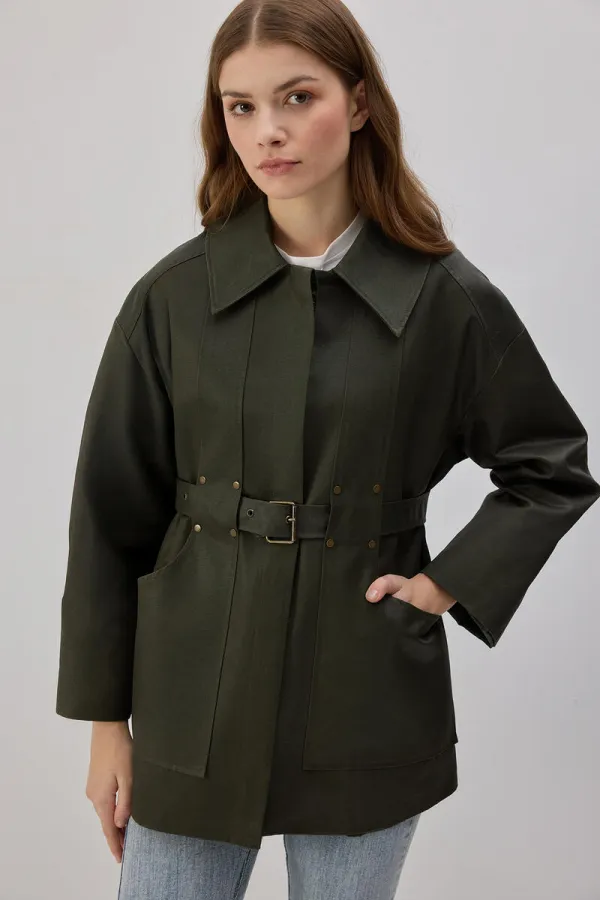 WAXED FINISHED BELTED JACKET WAXED FINISHED BELTED JACKET