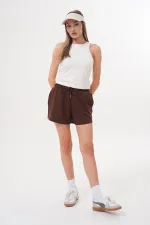 Kadın Modal Şort Beli Lastikli Cepli Şort MODAL-ŞORT