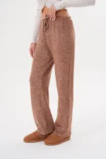Women's Soft Knitted Trousers with Elastic Waist and Pockets