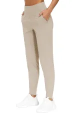 Pantalon de jogging léger à taille haute pour femme, idéal pour le yoga, la course et le sport.