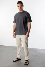 Erkek Oversize Fit %100 Organik Pamuk Bisiklet Yaka Tişört OVERSIZE-ERKEK-T-SHIRT