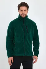 Veste polaire tactique d'extérieur pour homme, fermeture éclair intégrale et 3 poches, POLAR-GNS