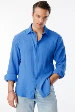 Chemise en mousseline basique oversize pour homme