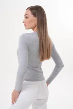 Uzun Kollu Kısa Kadın Bluz Long Fitted UZUNKOL-BLUZ