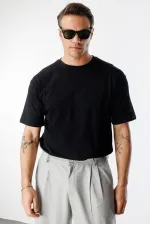 Erkek Oversize Fit %100 Organik Pamuk Bisiklet Yaka Tişört OVERSIZE-ERKEK-T-SHIRT