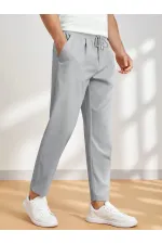 Men's Jogger Pants with Elastic Waistband and Pockets - Men's Jogger Pants