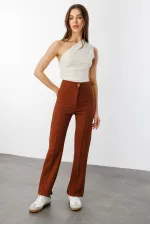 Kadın Yüksek Bel Toparlayıcı Ispanyol Paça Palazzo Pantolon PANTOLON-003